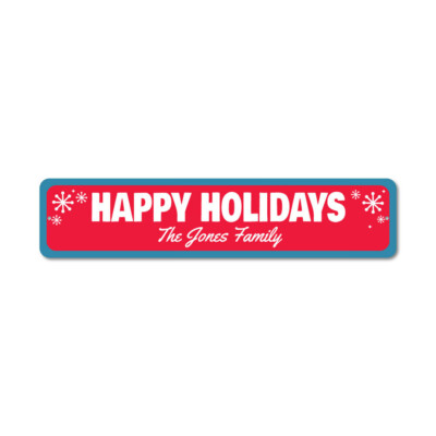 Happy Holidays Sign, Custom Happy Holidays Snowflake Sign