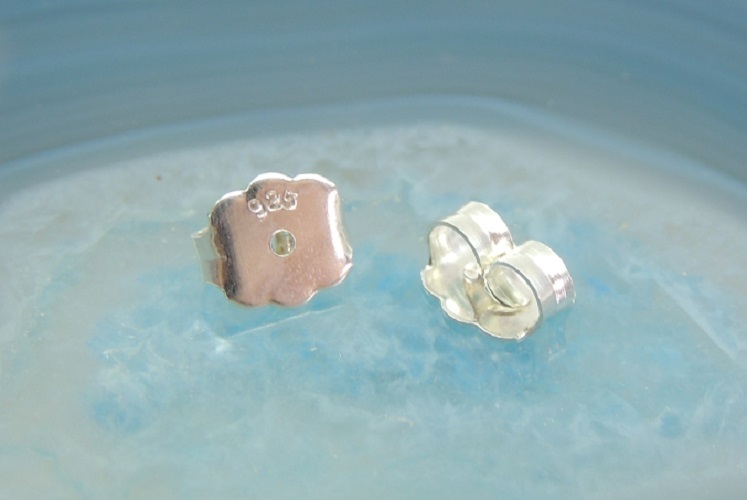 2 Alas,Rosca de Pendiente,Ohrflügel,Pieza Repuesto,para Pendientes,6MM,Plata 925