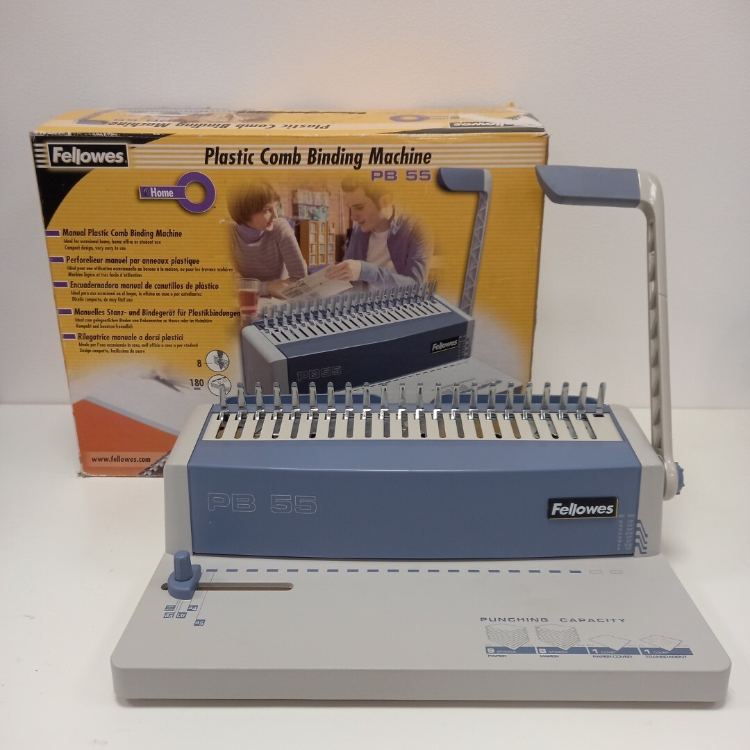 Fellowes Plastic Comb Binding Machine PB55 RMF09GB eBay