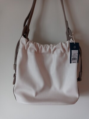 Universal Thread Beige And Taupe Purse Draw String And Snap NWT