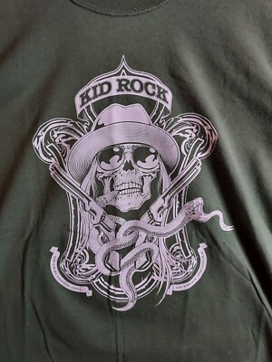 Kid Rock Detroit Concert Tshirt Green Mens Large