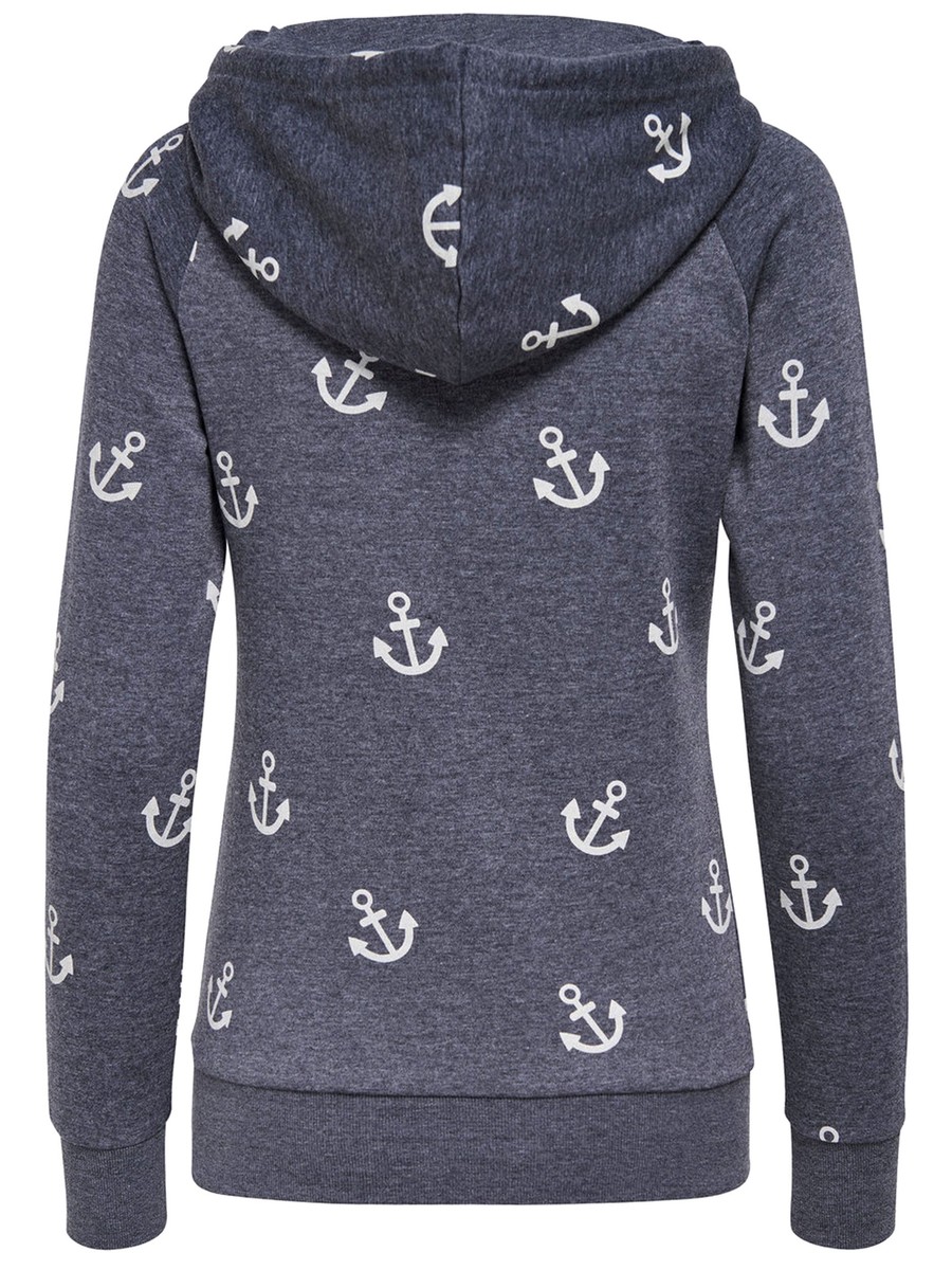 ONLY Damen Sweatshirt Pullover onlLISA NEW ANCHOR SWEAT Anker Hoodie Kapuze  NEU