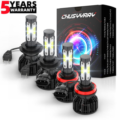 For Chevy Malibu 2013 2014 2015 LED Headlight High Low Beam Bulbs Combo Kit