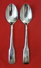 Lot 2 World Tableware Amsilco Deerfield 237 Heavy Silverplate 6 1/4" Teaspoons