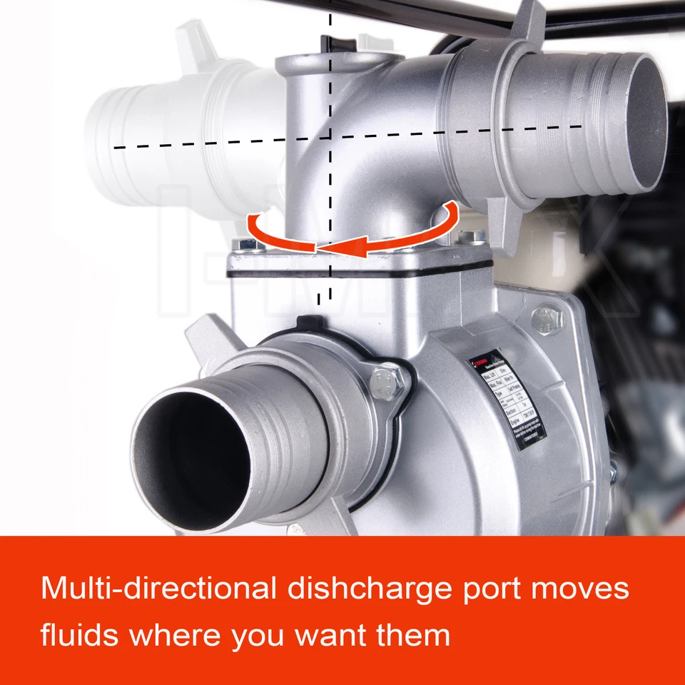 TDKMAN 3 Inch 3" Petrol High Flow Water Transfer Pump Fire Fighting Irrigation - image 4 of 4