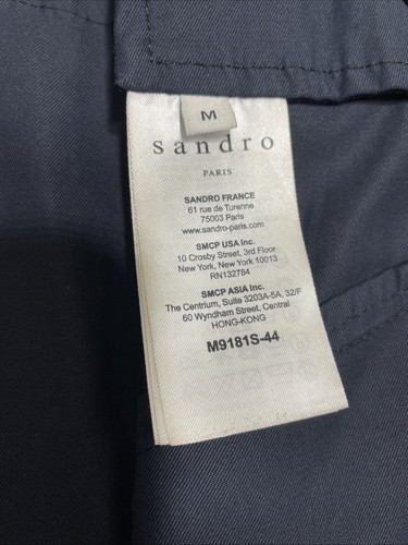 Sandro Paris Navy Blue Men Jacket Size Medium Designer - Picture 10 of 15