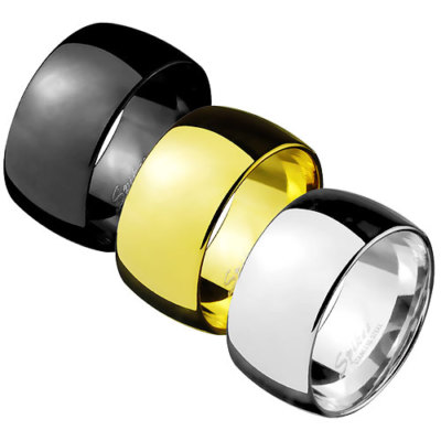 Herrenring Extra Breit Edelstahl Spiegel poliert Daumenring Rocker Ring