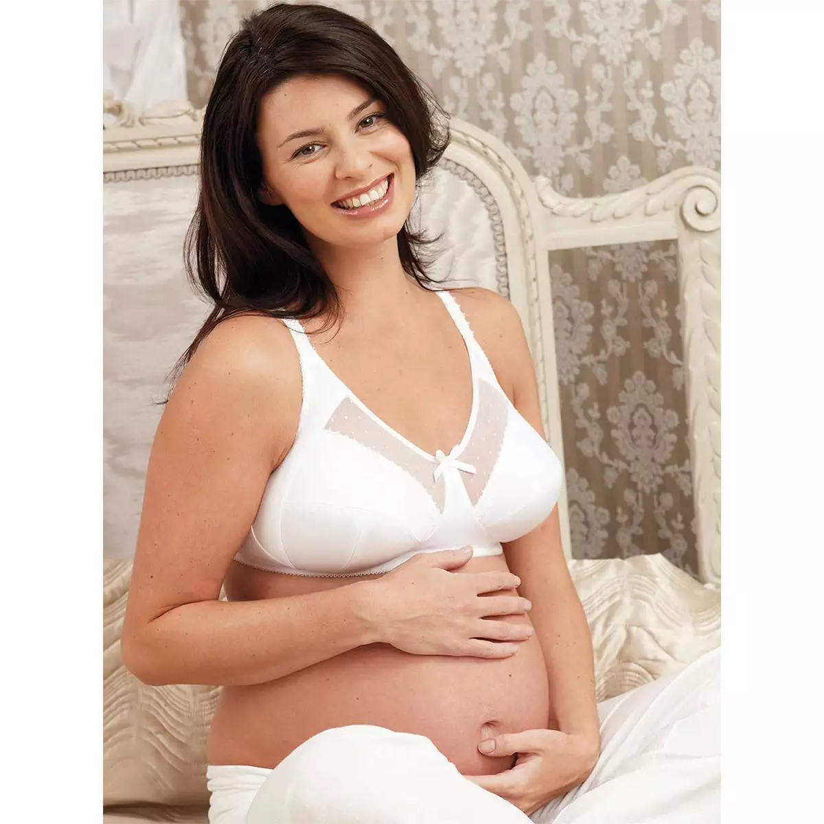 BRAVISSIMO Charlotte Comfort bra Maternity Bra in WHITE by ROYCE (D14)