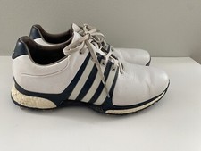 Adidas Golf Tour360 Boost Size 11.50 White Leather Golf Shoes with Spikes