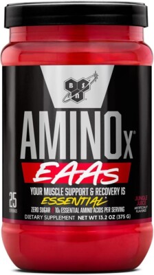 BSN AMINO X EAAs Bcaa Essential Amino Acids Muscle Growth Recovery - LEAKING LID