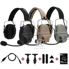 KRYDEX FCS Tactical AMP Headset Pickup Noise Reduction Earmuf Shooting Equipment