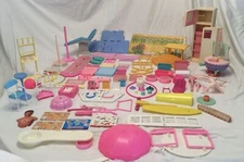 Barbie Play Set PARTS LOT 60+ Pieces From Various Play Sets-Use For REPAIRS