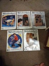 Lot Of 5 Vintage The Woodworker's Journal Magazines - 1989