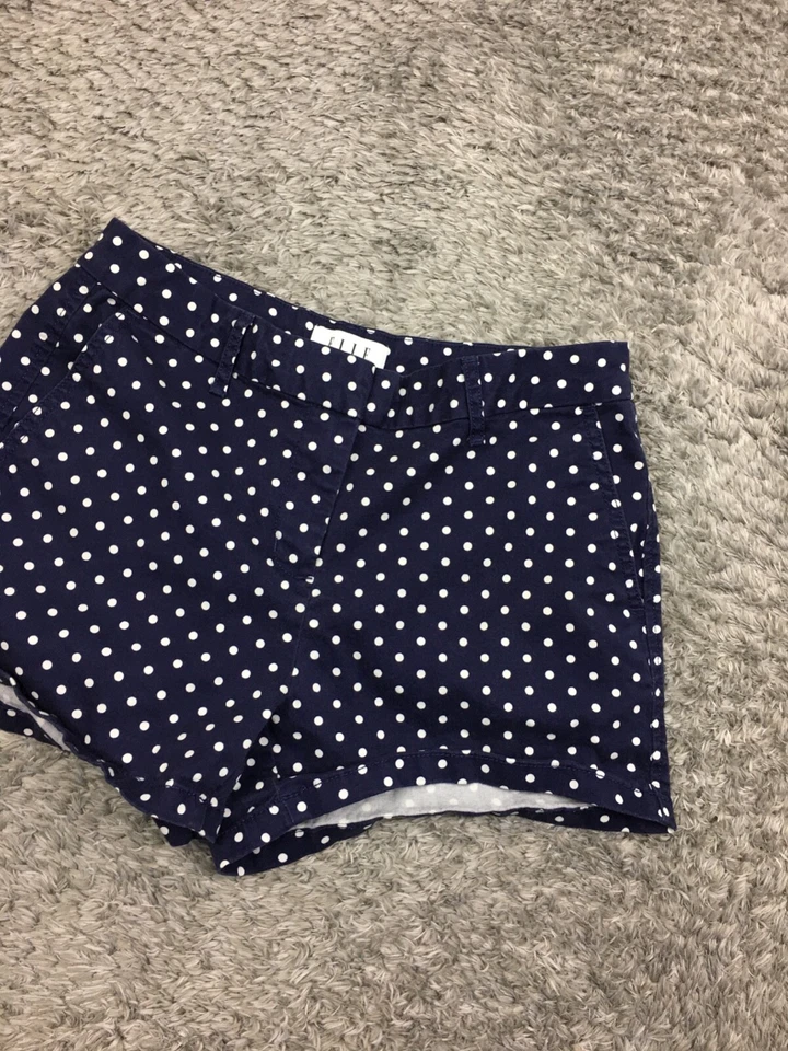 Pantalones Cortos Chinos Elle Para Mujer Talla 2 Azul Blanco Lunares Sarga Caqui Midi Foto 2 de 4