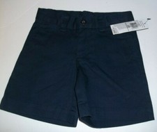 NEW Polo Ralph Lauren sz 2T navy blue chino flat waistband adjustable waist