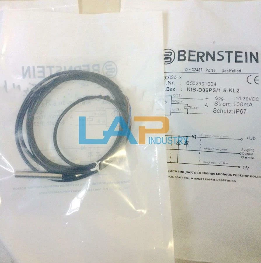 1PCS New For Bernstein Proximity switch KIB-D06PS/1.5-KL2 10-36VDC 200mA - Image 2 of 3