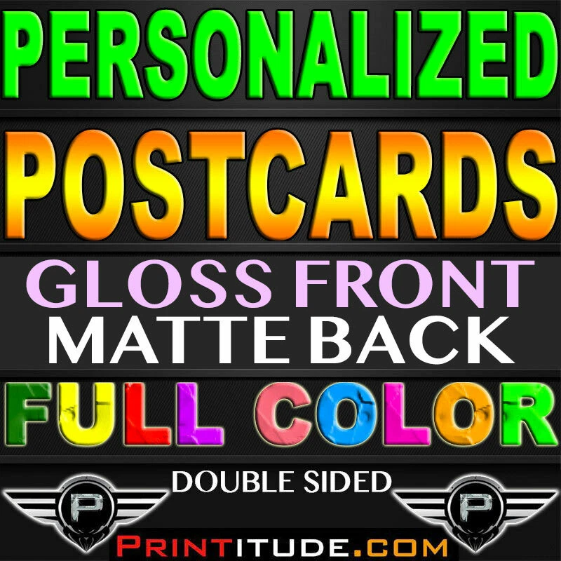 100 8.5"X11" POSTCARDS FULL COLOR 2 SIDED 14PT GLOSS / MATTE BACK EDDM 8.5X11 - Image 1 of 1