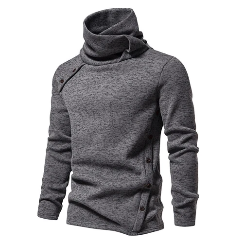 British Style Mens Casual Pile Neck High Collar Long Sleeve Pullover Top Sweater - Bild 17 von 28