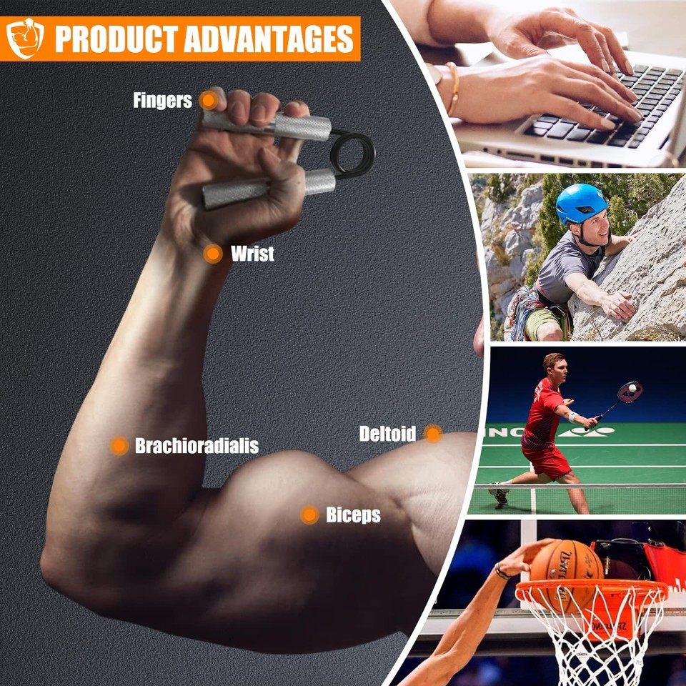 ALMAH Grip Strength Trainer Set 4 Pack(50200LB),Forearm Strengthener