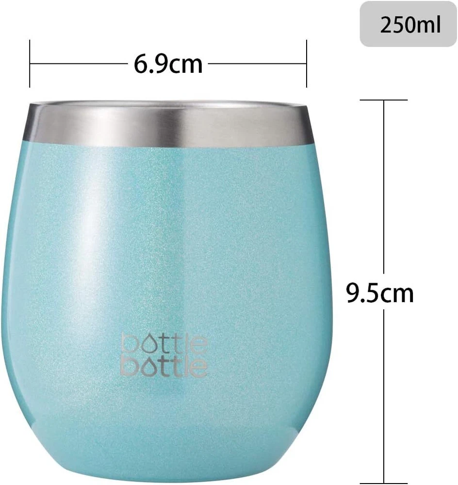 Tumbler Stainless Steel 250ml with Lid Vacuum Insulated Straw Heat Retention Men