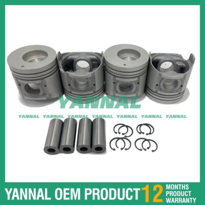 Piston + Pin Clip STD For Mitsubishi Engine 4D35 crawler excavators