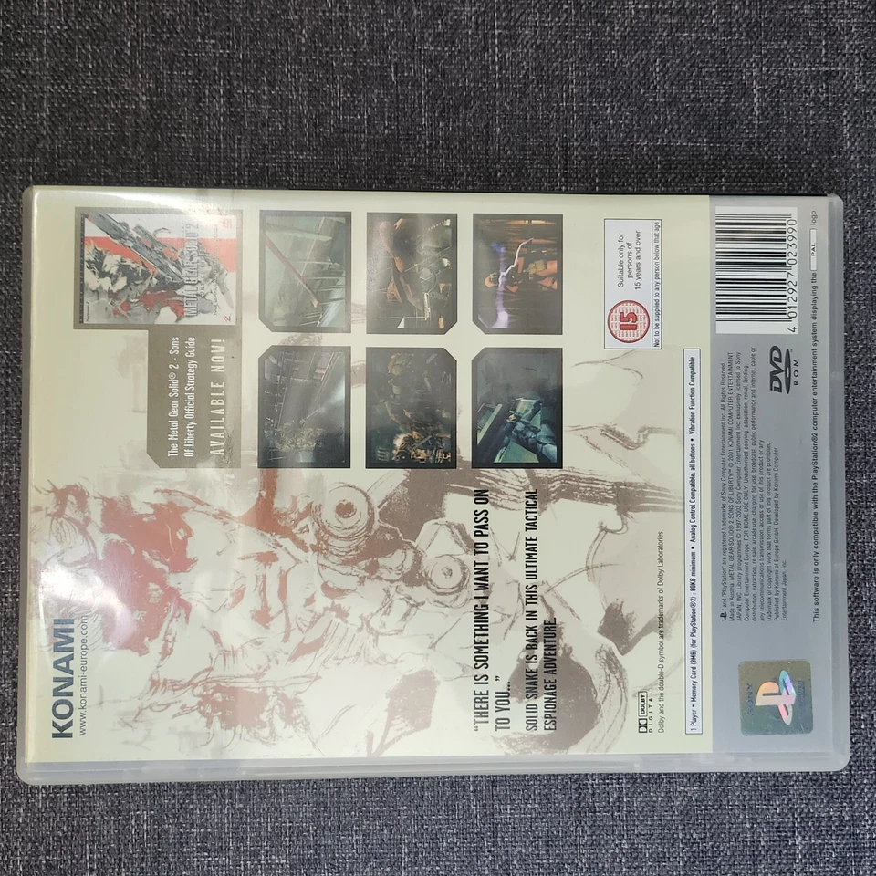 Metal Gear Solid 2 Sons of Liberty Platinum PlayStation 2 UK Release - Image 2 of 3