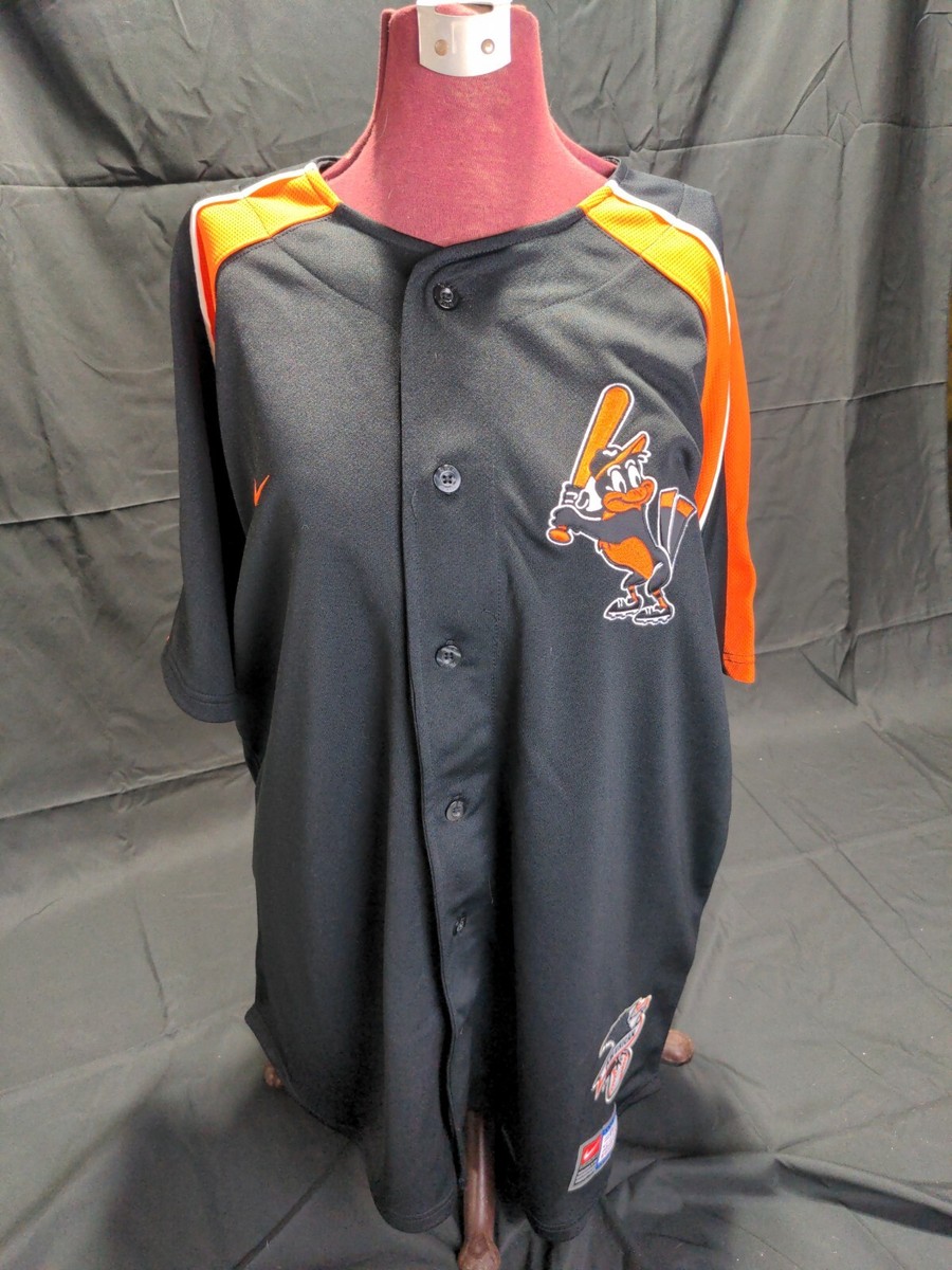 Nike Team Apparel Baltimore Orioles Jersey Size XL Black Orange