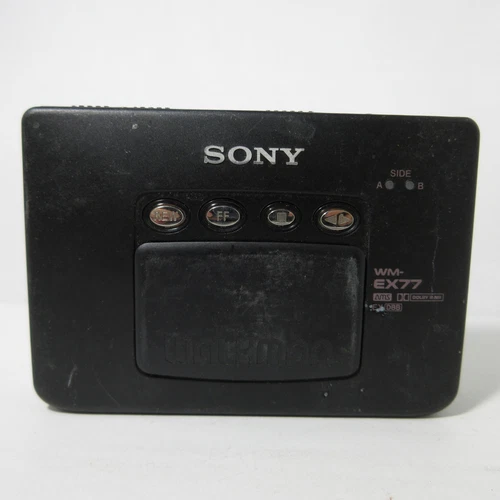 SONY WALKMAN CASSETTE PLAYER WM-EX77 BLACK VINTAGE RARE NOT WORKING 180410