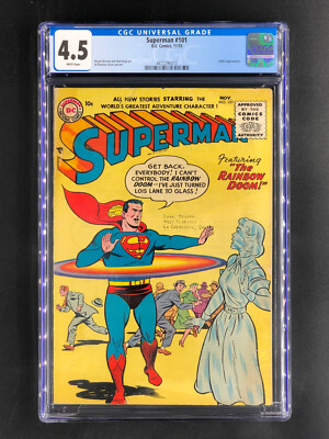 Superman #101 CGC 4.5 VG+ White Pages Lex Luthor Appearance