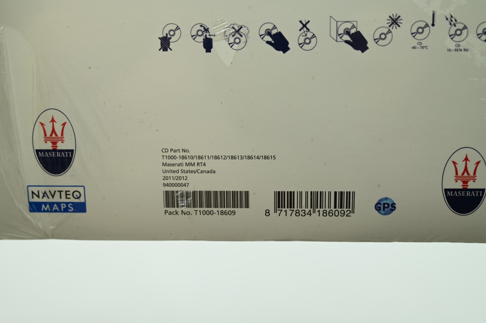 Genuine OEM Maserati Digital Maps Navigation CD USA Canada 940000047 NEW Sealed