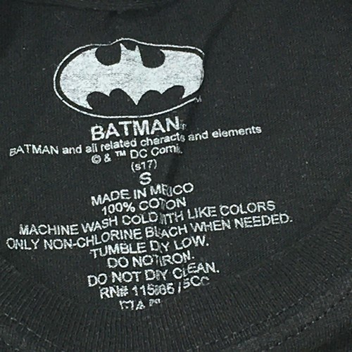 Batman Faded Logo Black Casual t-Shirt Men's Size S DC Universe (s17) - Picture 4 of 6