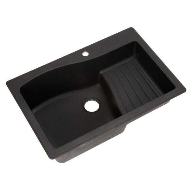Swan Kitchen Sink Drop In Undermount 33 In 1 Hole Single Bowl