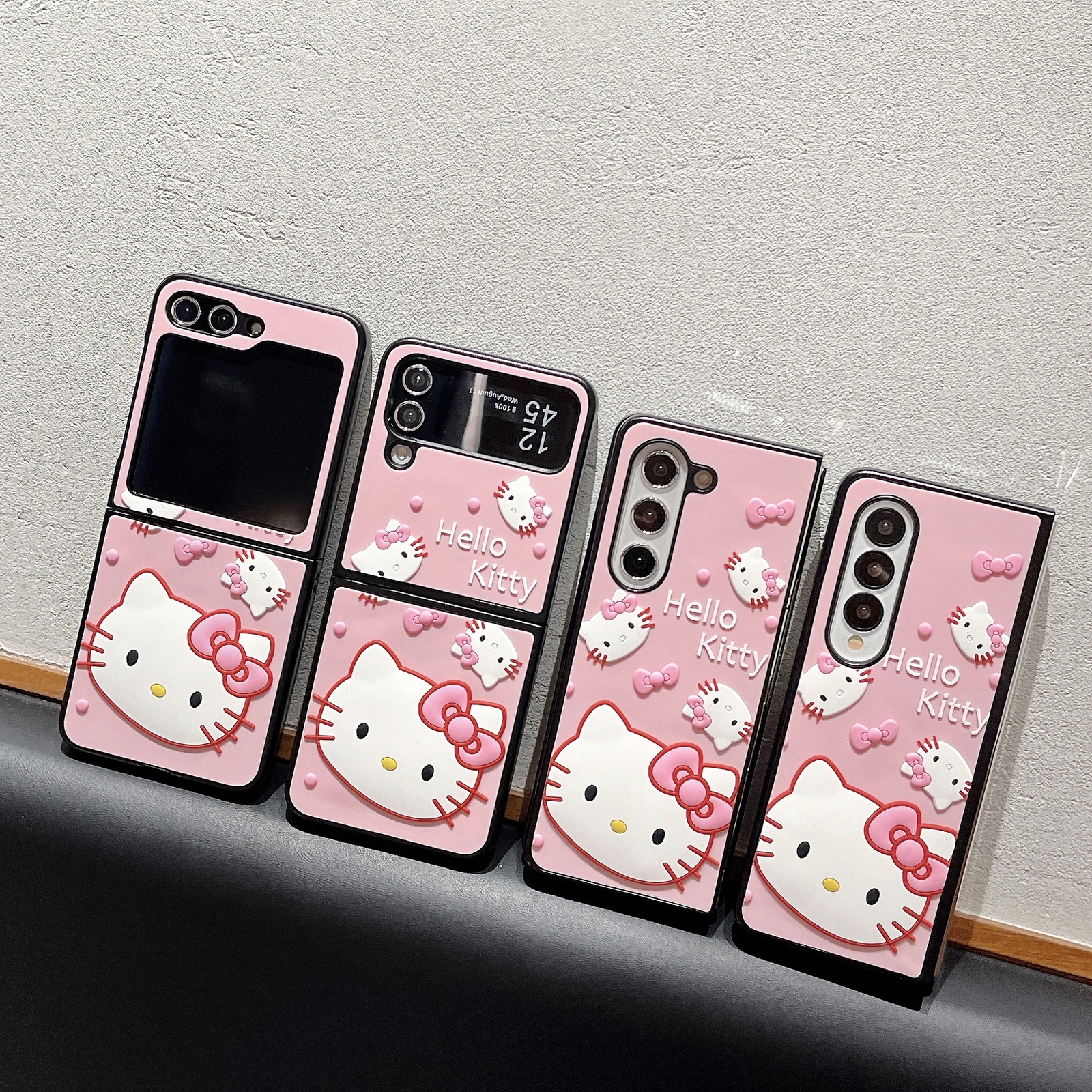 Cute Hello Kitty Pattern Case For Samsung Galaxy Z Flip6/5/4 5G Fold 6/4/5 Cover-image