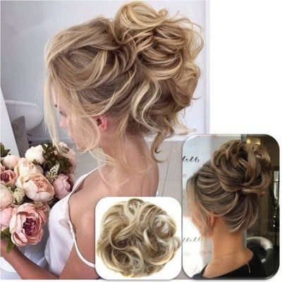 One Piece Pony Tail Updo Messy Hair Scrunchie Natural Easy