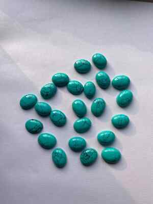 [WHOLESALE]  SYNTHETIC BLUE TURQUOISE CABOCHON OVAL SHAPE LOOSE GEMSTONE