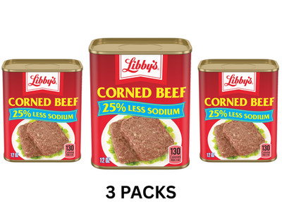 (3 pack) Libby's Corned Beef, 12 oz Can free shipping