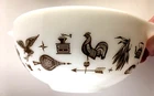 Vintage Pyrex Early American Cinderella Mixing Nesting Bowl #443 Rooster Eagle