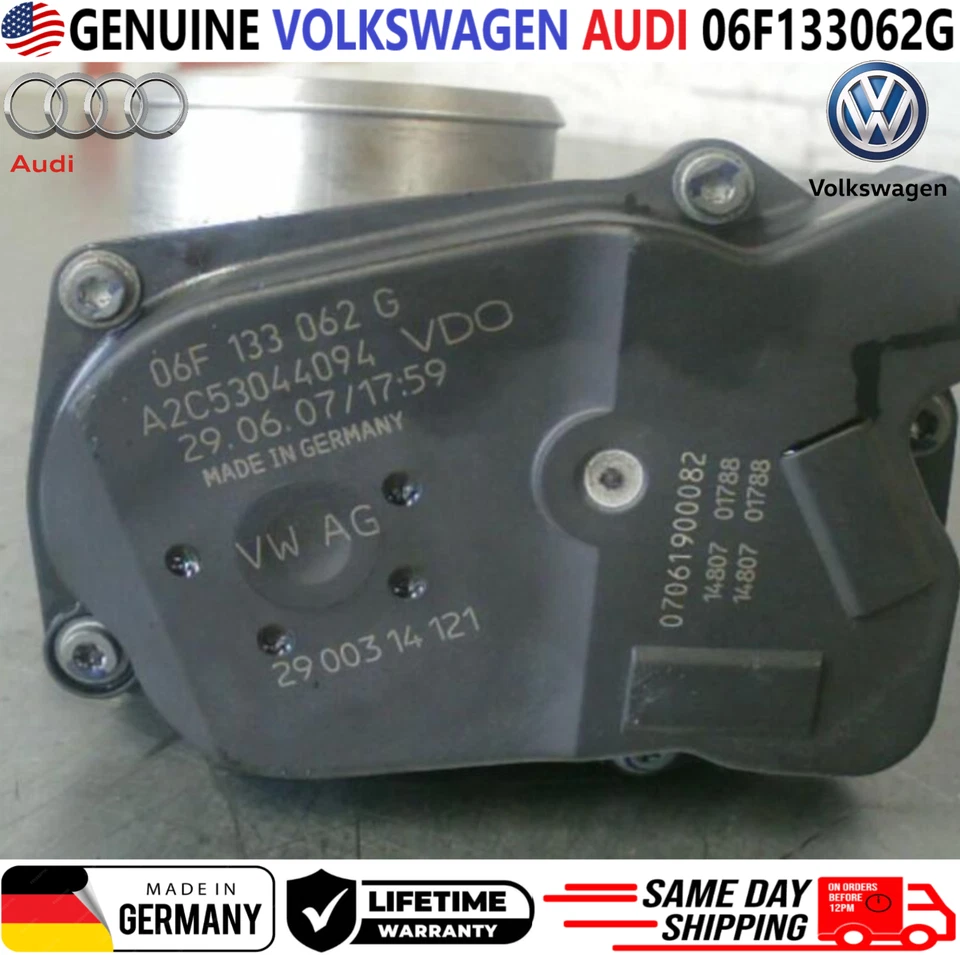 Cuerpo de acelerador VW genuino OEM para Audi y Volkswagen 2005-2015 2,0 L I4, 06F133062G Foto 2 de 4