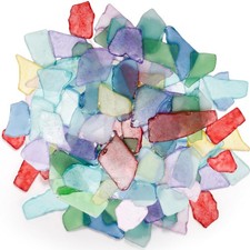 ZAVOOS Sea Glass for Crafts, 32 Oz Crushed Vase Small, Multicolor