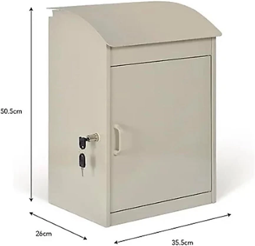 Post Box Extra Large Letter Mailbox Steel Lockable Outdoor Wall Mounted & 2 Keys - Image 2 of 4