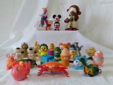 Lot 23 Vintage Wind-Up Toys Tested Work Disney Mickey Mouse Easter Bunny Chicks