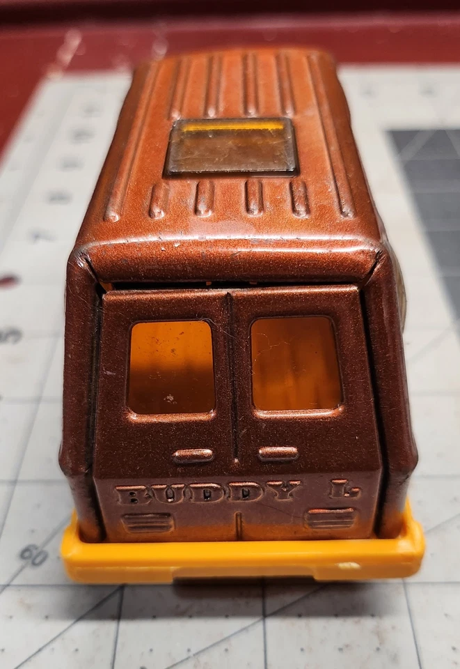 Винтажная литая игрушка фургон для мотокросса 1970-е Buddy L прессованная сталь - Изображение 4 из 4