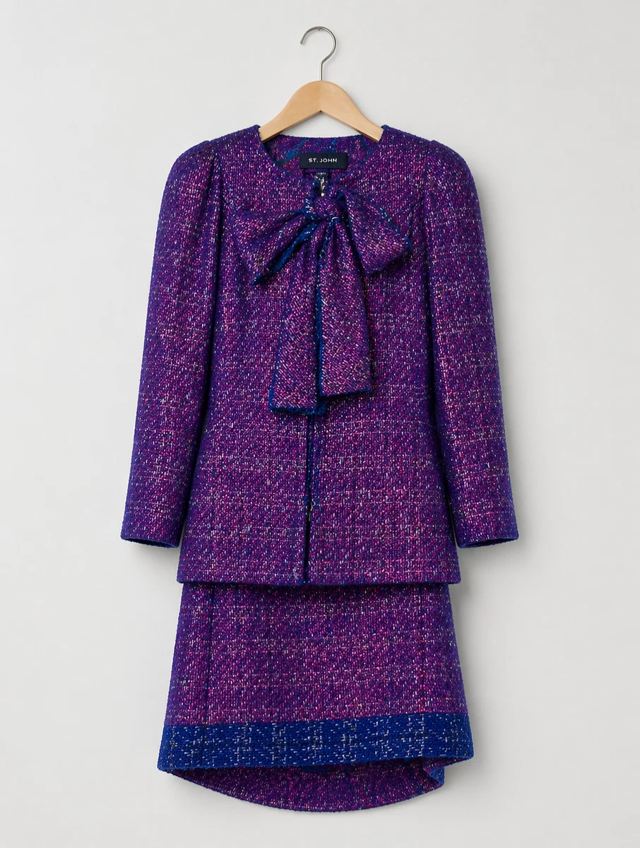 CHANEL Tweed Blue Suits & Suit Separates for Women for sale | eBay