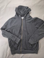 Goodfellow  Co Men's Hoodie Fleece Gray Full Zip Sweatshirt  Size M
