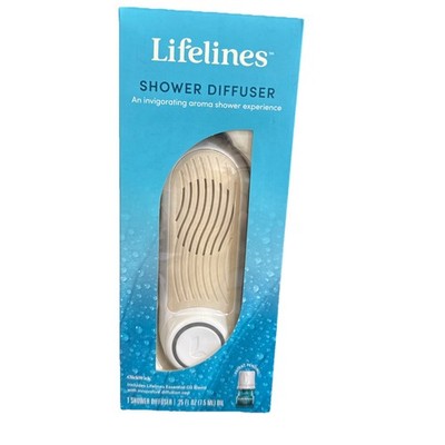 Lifelines Shower AROMA DIFFUSER Spa with ClickWick Essential Oil Blend