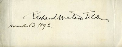RICHARD WATSON GILDER - SIGNATURE(S) 03/13/1893