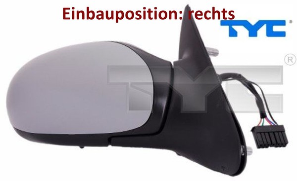 TYC 326-0063 AußEnspiegel Rechts Spiegel AußEn FüR Peugeot-image