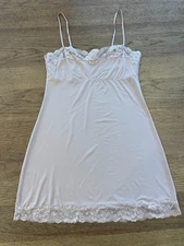 Victoria's Secret Macaron SMALL Modal Soft & Lace Trim Straight-Neck Slip Dress