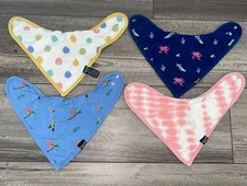 Kyte Baby Bibs Lot Of 4 Bandana Bibs Bamboo Girl Themes