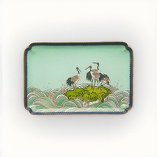 Antique Super Rare! Japanese Cloisonne Tray Taisho Meiji